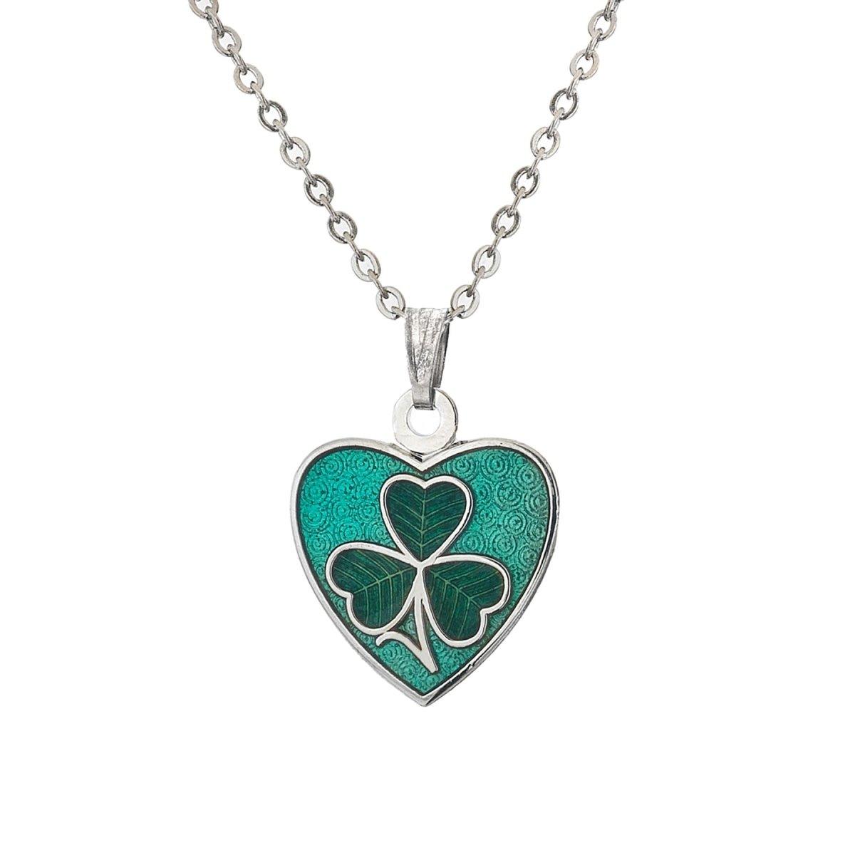 Four-leaf Heart Clover Celtic Pendant Necklace